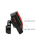Pikkukuva 6 / 9: Laser- ja LED-takapyörän takavalon turvavaroitusvalo red+black 8.6x3.1x4 .9cm