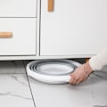 Pikkukuva 5 / 7: 10 litran kokoontaittuva vesiämpäri, kannettavat retkeilytarvikkeet ulkokäyttöön gray&white 10L