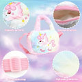 Miniatyrbillede 2 af 6: Unicorn Crossbody-taske Håndtaske Smykker til piger, Unicorn-taske til piger Unicorn-perlesmykke-sæt