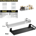 Miniatyrbillede 5 af 7: Multi-Purpose Køkken Opbevaring Vægmontering Spice Rack Hyldebeslag White-40cm