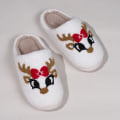 Miniatyrbillede 6 af 6: Hjem Jul Designer Sko Dame Vinter Søde tegneserie Hjorte Fluffy Hjemmesko white 36-37