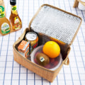 Miniatyrbillede 2 af 7: Bærbar frokosttaske i kunstrattan 22*14*12cm