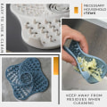 Miniatyrbild 9 av 10: Anti-blockerande handfat Sil Dusch Golvavloppsskydd blue 13×13×2cm