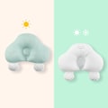 Miniatyrbillede 9 af 10: Babypude Honeycomb åndbar Newborn Head Positioner green with fixed column