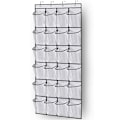 Miniatyrbillede 1 af 8: Vægmonteret diverse opbevaringsstativ Mesh lomme hængende klud white+black 24grids