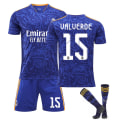 Pikkukuva 1 / 6: Lapsi / Aikuinen 21 22 World Cup Real Madrid -vieras Jersey Soccer Set UALUERDE-15 20#