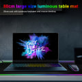 Miniatyrbillede 9 af 9: Musemåtte LED-lysende musetastaturmåtte Desktop-musemåtte black 250*350*3mm
