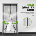 Pikkukuva 4 / 7: 5 kokoa Basic Magneettinen Mosquito Net Summer Anti Bug Fly Oviverhot Mesh Brown 100 x 210cm