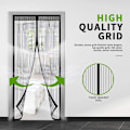 Pikkukuva 4 / 7: 5 kokoa Basic Magneettinen Mosquito Net Summer Anti Bug Fly Oviverhot Mesh White 120 x 210cm