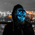 Miniatyrbild 6 av 10: Halloween Colplay Purge Mask LED-ansiktsmasker för barn orange