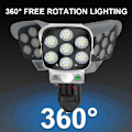 Pikkukuva 5 / 9: LED-infrapuna-anturi aurinkolamppu Remote Monitor Seinävalaisin white 19.2*8.3*17.2cm,77 led