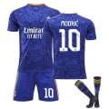 Miniatyrbild 1 av 6: Barn / vuxen 21 22 World Cup Real Madrid fotbollströja på set Modric-10 2xl#