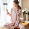 Pikkukuva 4 / 11: Plus-kokoinen neuletakki pitkähihainen yksivärinen kotipyjama green 1M
