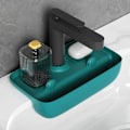 Miniatyrbillede 4 af 6: Køkken Silikone Vandhane Absorberende Mat Vask Stænkbeskytter light blue 27*14*5cm