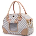 Miniatyrbillede 1 af 8: PU læder hundebærere Luksus hvalpe Tote Bag Håndtaske gray small