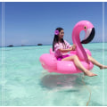 Miniatyrbillede 6 af 9: Kæmpe oppustelig Flamingo Pool Float Ride-On Svømmering pink 150*150*85CM