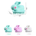 Miniatyrbillede 6 af 8: Kaninører silikone massageapparat til hovedhår pink 8*6*6.5cm