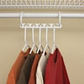 Miniatyrbillede 2 af 8: Bøjle - Tøjbøjle - Tilslutningskrog - Organizer Sølv white 10pcs