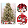 Miniatyrbild 3 av 6: Christmas Tree Skirt Xmas Tree Matta glada dekorationer 90cm dia