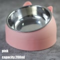 Miniatyrbillede 3 af 6: Skridsikret foderbeholder i rustfrit stål til kæledyr pink 200ml