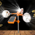 Miniatyrbillede 1 af 10: Field Solar Bird Pest Repeller 360 graders roterende reflektor orange Single-sided reflect