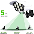Miniatyrbillede 6 af 9: LED Infrarød Sensor Solar Lampe Fjernskærm Væglampe black 14.6*7.5*5.7cm,44 led