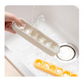 Miniatyrbillede 8 af 8: 6 Grids Ice Cube Bakke Med Låg Rund Ice Ball Maker Form yellow-gray 22*5.5*3cm