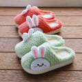 Miniatyrbillede 2 af 6: Nye Hjemmesko Til Hjem Til Børn Drenge Piger Efterår Vinter Hjem Furry Søde Flip Flops green 28-29(18cm)