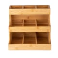 Miniatyrbild 4 av 7: Kaffe Tepåse Organizer Förvaring 3 Lager Hållare Förvaringsställ Tepåse Display Box Trä Te Box 1pc