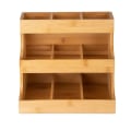 Miniatyrbillede 4 af 7: Kaffe Tepose Organizer Opbevaring 3 Lags Holder Opbevaringsstativ Tepose Display Box Træ Te Box 1pc