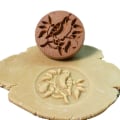 Miniatyrbillede 5 af 7: Cookie prægning Stamp Form Udskåret træ Cookie presse Stamp Dragonfly