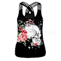 Miniatyrbilde 1 av 4: Inne dam Halloween 3D-trykk kors stropp Nyhet Rund hals vest topp style 3 XL