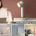 Miniatyrbillede 8 af 10: LED skrivebordslamper 3 farver Trinløst dæmpbart natlys USB red 12.2*12.2*32cm
