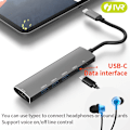 Pikkukuva 4 / 5: IVR Type-c - Hdmi 4k tai USB 3.0 tai Pd pikalataus 6-in-1 -muunnin monitoimilaajennus 1pc