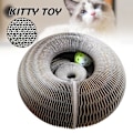 Miniatyrbillede 1 af 7: Ridsestolper Board Interactive Cat Legetøj white 24x24x10cm