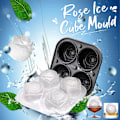 Miniatyrbillede 7 af 8: 3D Silikone Rose Shape Ice Cube Maker Genanvendelig gray 14*14*7cm