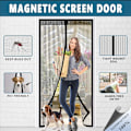 Miniatyrbillede 3 af 7: 5 størrelser Basic Magnetic Myggenet Sommer Anti Bug Flue Dør Gardiner Mesh White 100 x 210cm