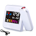 Miniatyrbillede 7 af 8: LED Digital Smart Alarm Clock Elektronisk USB white 150*62*110MM
