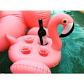 Pikkukuva 3 / 7: 4-reikäinen puhallettava vaaleanpunainen flamingo-juomapidike allaskelluke pink 70*60cm