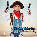 Miniatyrbillede 2 af 7: Elektrisk revolver Vandlegetøj Sommersprøjtevandsmaskine børnelegetøj blue 2pcs
