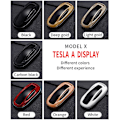 Miniatyrbillede 1 af 7: Ny ABS Carbon Fibe Car Remote Key Fuld Cover Case Shell Til Tesla Model 3 Model S Model X Car Smart Key Tilbehør Holder Fob red for model x