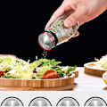 Pikkukuva 2 / 6: Mausteet Pyörivä Lasinen Cruet Mausteruisku silver