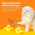 Miniatyrbillede 4 af 6: Flapping Duck Interactive Electric Bird Vaskbar Cat Plys Legetøj yellow 160*130*115mm