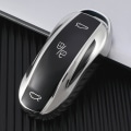 Miniatyrbillede 1 af 7: TPU Car Key Case Cover til Tesla Model 3 Model X Model S Model Y Taske Smart Keys Protector silver for model s