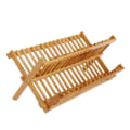 Miniatyrbillede 4 af 5: Bambus foldbare tallerkener Afløbsplader Træplader Krus Stand wood color 16 grids