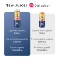 Miniatyrbild 5 av 7: 6 Smoothiemixer Blender automatisk liten elektrisk juicepress pink double cup