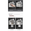 Miniatyrbillede 7 af 9: Vægmonteret badeværelsesstativ til opbevaringsstativ gray 2pcs