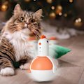 Miniatyrbillede 6 af 6: Cat Tumbler Kylling Interaktivt Kattelegetøj Killing Teaser Sticks Smart Sensor Kattespil Elektrisk legetøj orange