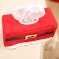 Miniatyrbillede 2 af 9: Julepynt til hjemmet Xmas Tissue Box Borddekoration red tissue box clover 10X13X24cm