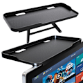 Miniatyrbillede 1 af 6: Hylde Monitor Rack Holder Praktisk Hjemmeopbevaring Computer Kontor Multifunktionel Organizer White
